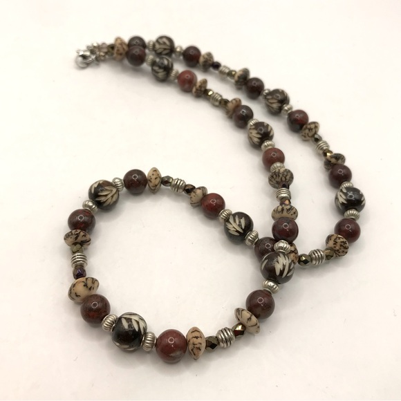 unbranded Jewelry - Natural Stone & Wood Beaded Necklace